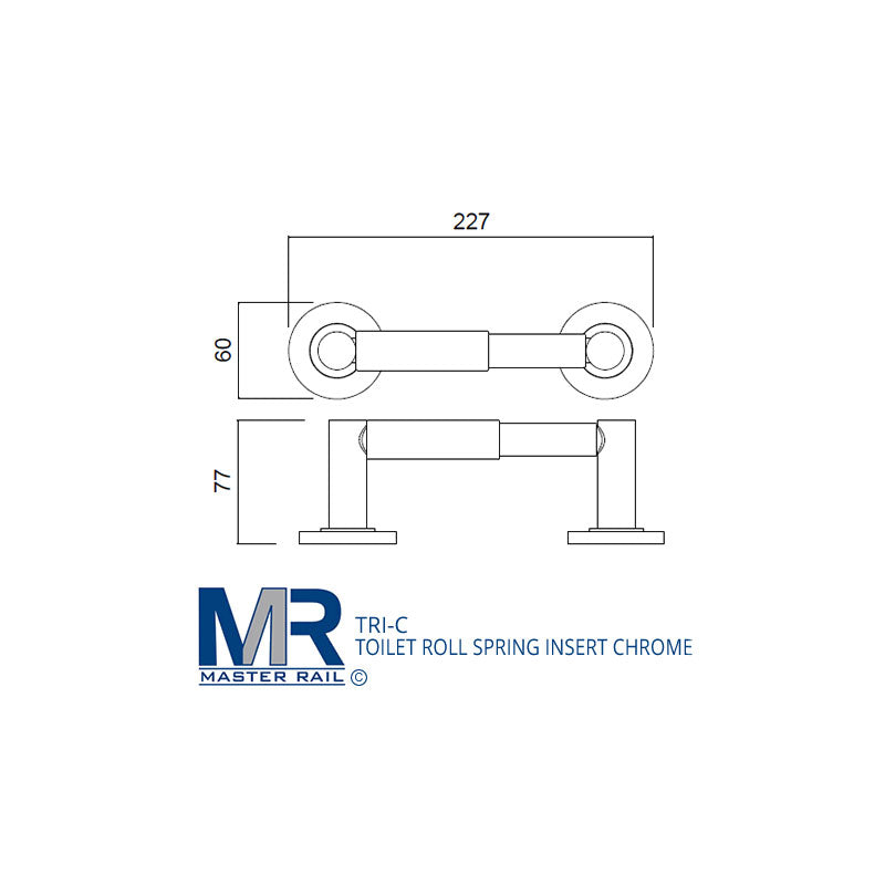 Master Rail Toilet Roll Insert Chrome Spec