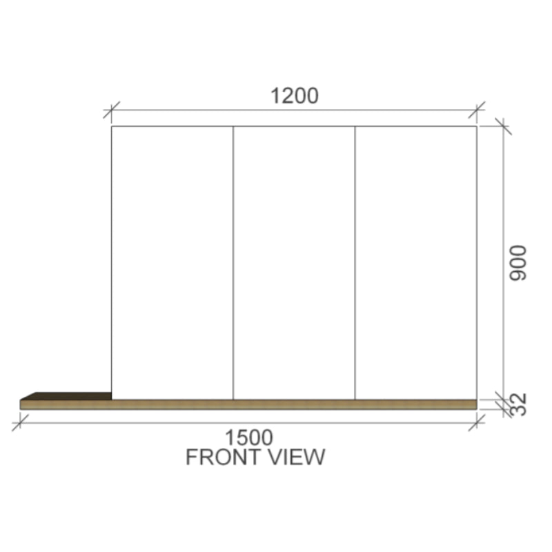Rifco Maui Mirror Cabinet - Three Door