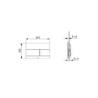 TOTO Stainless Steel Flush Panel - Rectangle Buttons Specification