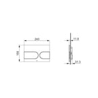 TOTO Stainless Steel Flush Panel - Long Oval Buttons Specification