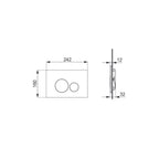 TOTO Flush Panel Glass Flush Panel - White Specification