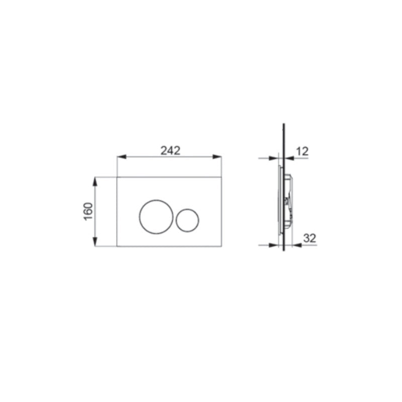 TOTO Flush Panel Glass Flush Panel - White Specification