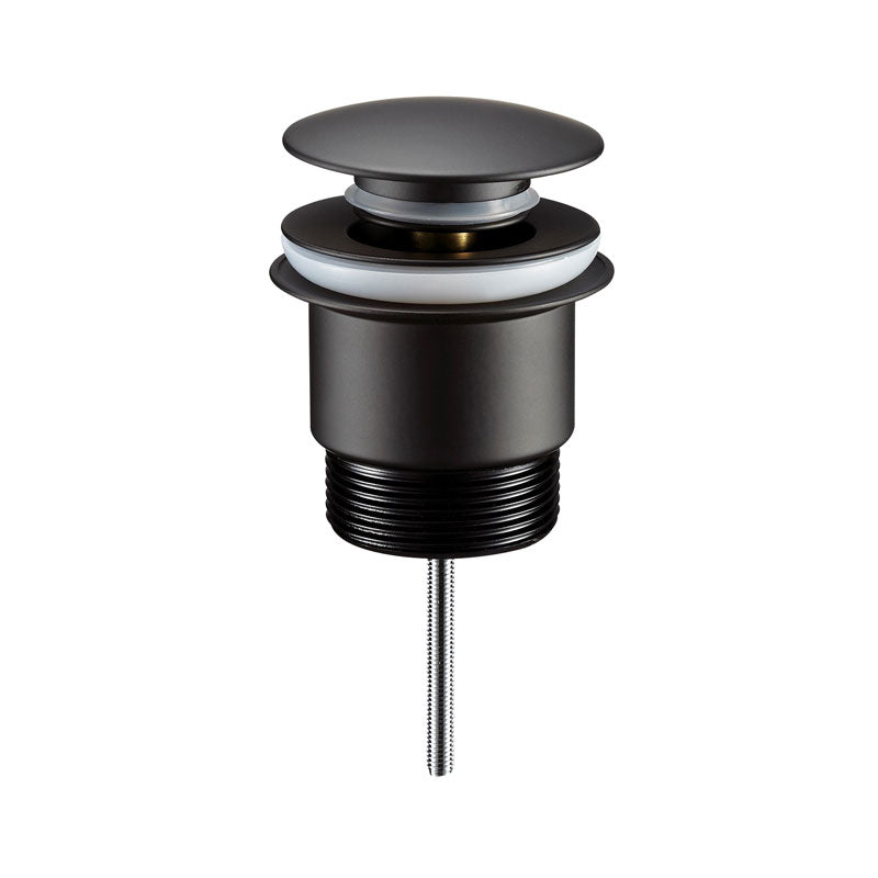 Universal 32/40mm Two Piece Mushroom Brass Pop-up Waste - Matte Black