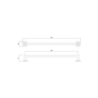 Master Rail Chrome Rod 600mm Matt Black specifications