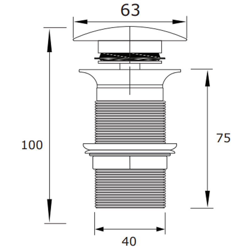 Studio Bagno Meteor Plug & Waste - Specification