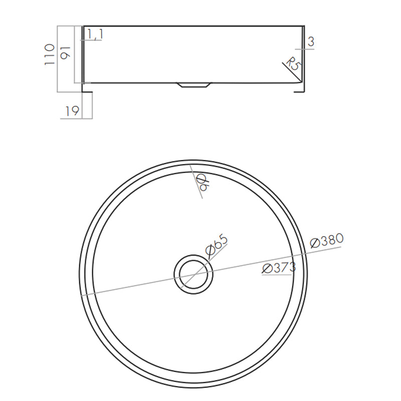 Studio Bagno Meteor Bench Basin