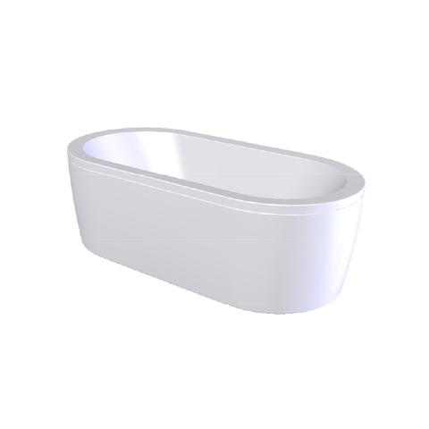 Decina Mintori 1790mm Acrylic Freestanding Bath - Gloss White