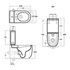 Studio Bagno Milady Back To Wall Toilet Suite Specification