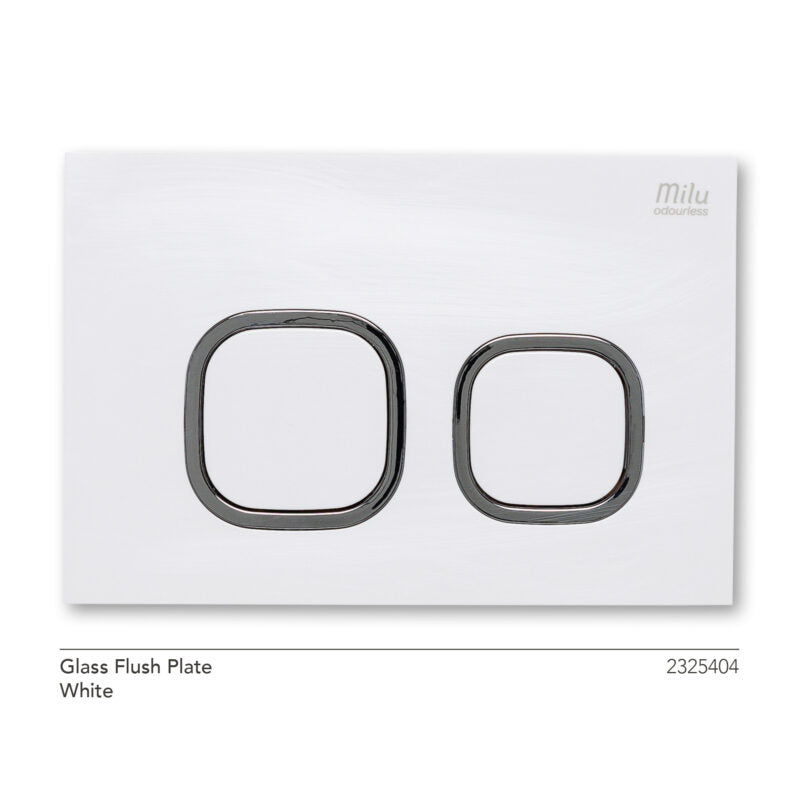 Milu Mod Odourless In-Wall Floor Mount Package Includes Pan, Seat, Cistern & Button