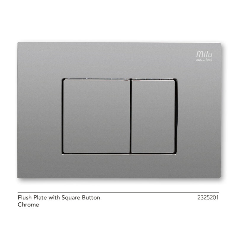 Milu Mod Odourless In-Wall Floor Mount Package Includes Pan, Seat, Cistern & Button