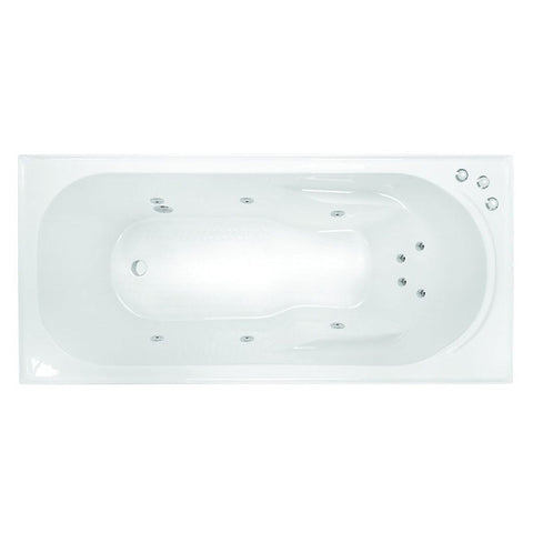 Decina Modena 1645mm Acrylic Santai Spa Bath - Gloss White