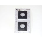 Master Rail Mini Square Cover Plate Matt Black (Pair)