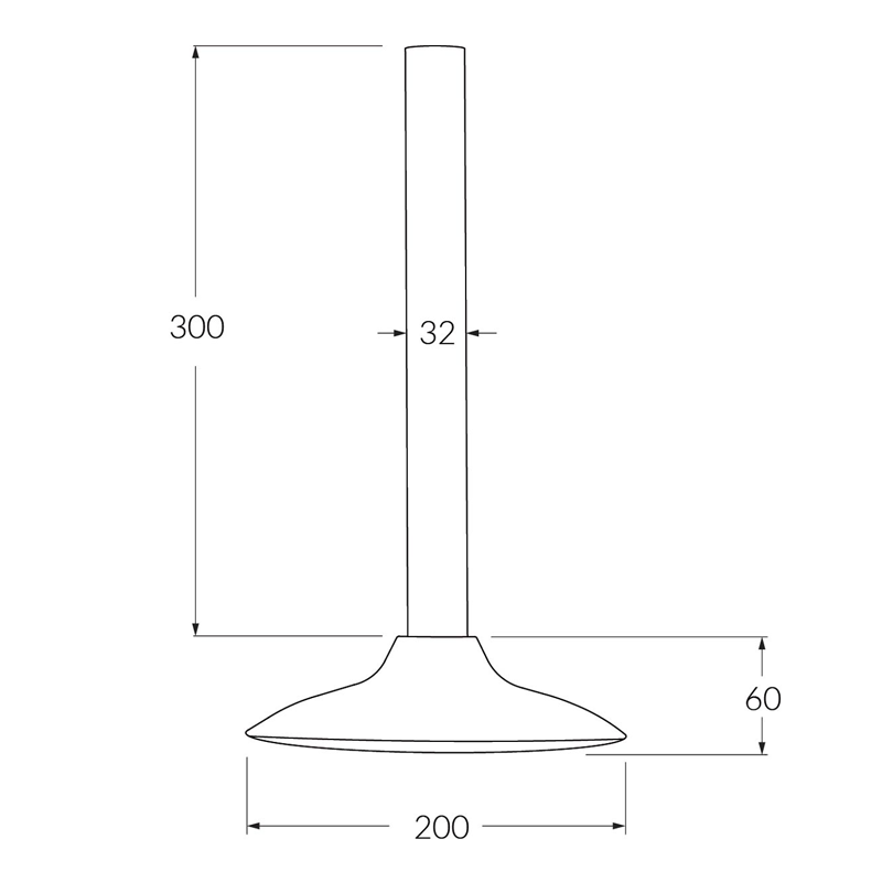 Sussex Monsoon Vertical Shower 300mm