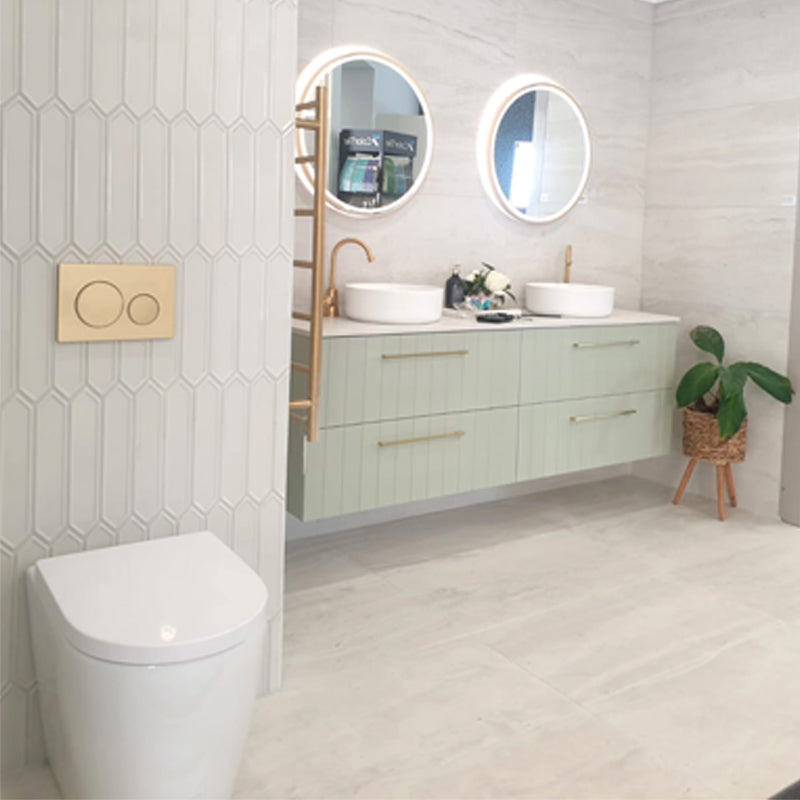 Turner Hastings Narva Rimless Floor Mounted Pan with Soft Close Quick Release Thick Seat