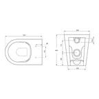 Turner Hastings Narva Rimless Floor Mounted Pan with Soft Close Quick Release Thick Seat