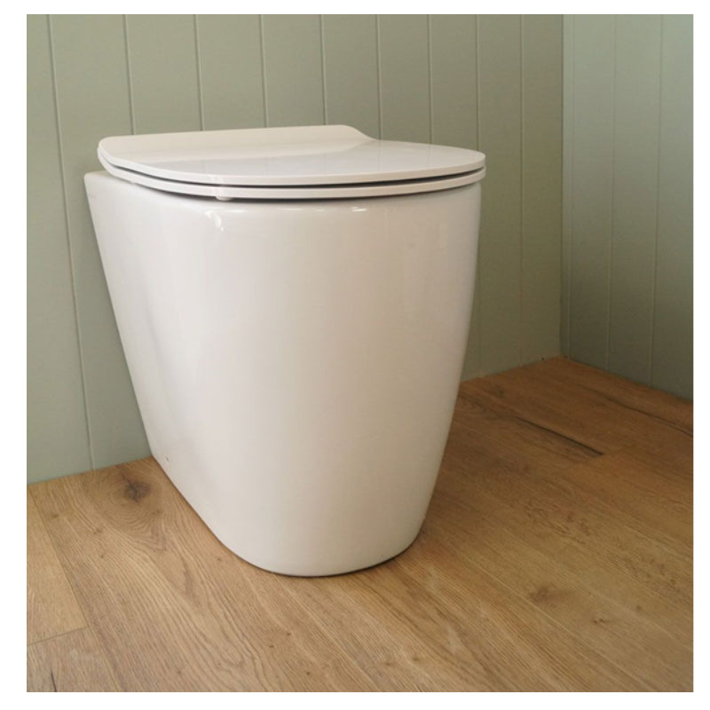 Turner Hastings Narva Rimless Floor Mounted Pan with Soft Close Quick Release Seat 