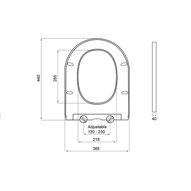 Turner Hastings Narva Thick Quick Release Soft Closing Seat Specification