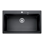 Blanco Anthracite Single Extra Large Bowl Inset with Overflow and Tap Ledge