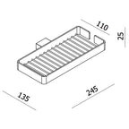 Parisi L'Hotel 250mm Soap Shelf - Specification