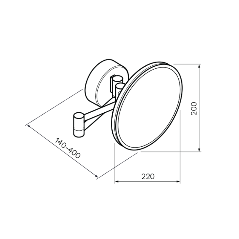 Parisi Tondo Round Magnifying Mirror with Light