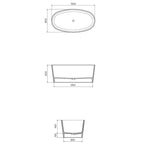 The Neo 1500 Freestanding bath Specifications