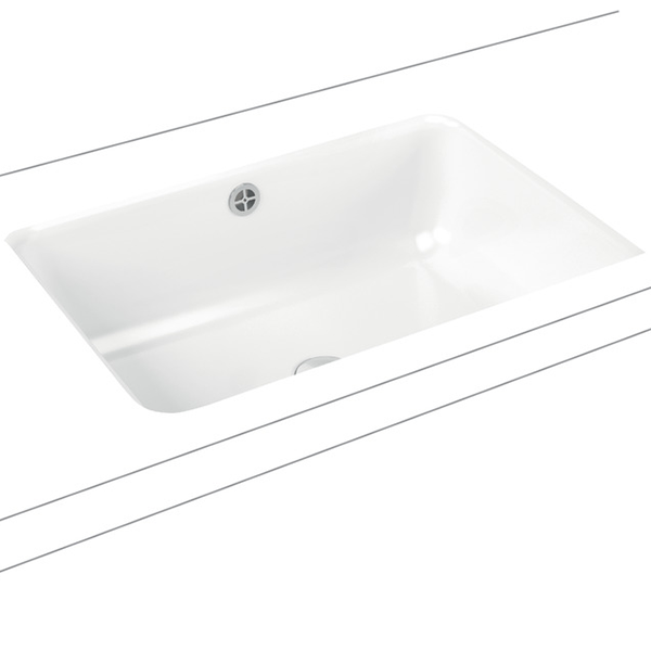 Kaldewei Cayono Undercounter Basin 596 x 426mm - Alpine White - 01-3190-0001