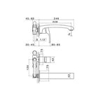 Newform X-Sense Crystal Wall Mixer & Spout Spec