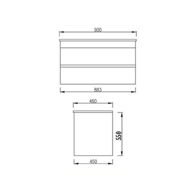 Noah Deluxe 900 Wall Hung Vanity Specification