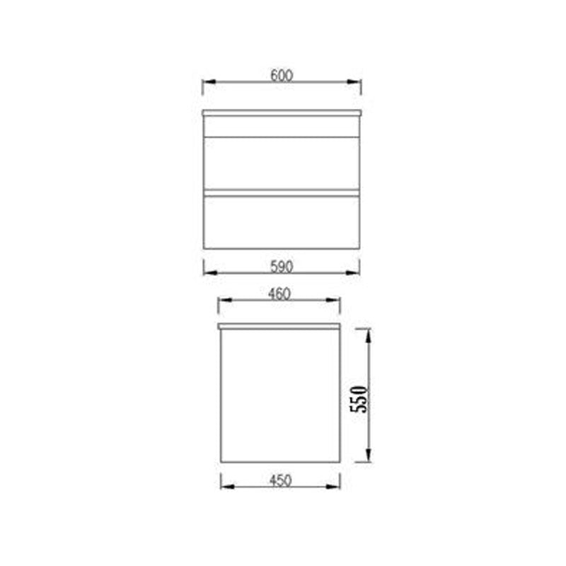 Noah Deluxe 600 Wall Hung Vanity Specification
