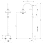 Phoenix Nostalgia Lever Exposed Shower Set -  Specification