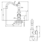 Phoenix NOSTALGIA BASIN MIXER 160MM SHEPHERDS CROOK
