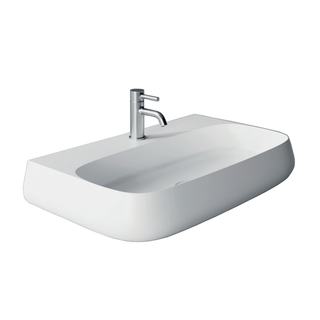Studio Bagno Nur 75 Bench-Wall Basin - No Tap Hole - Gloss White - NUR75/0