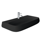Studio Bagno Nur 90 Bench-Wall Basin - No Tap Hole - Matte Black - NUR90/0/MB