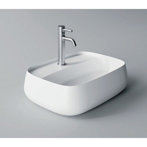 Studio Bagno Nur 60X Above Counter Basin - 1 Tap Hole - Gloss White