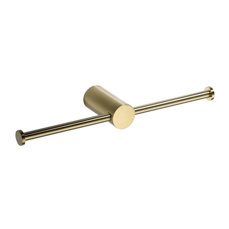 PLD Oasis Double Toilet Roll Holder - Brushed Brass