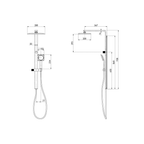 Phoenix NX ORLI with Hydrosense® Twin Shower - Chrome