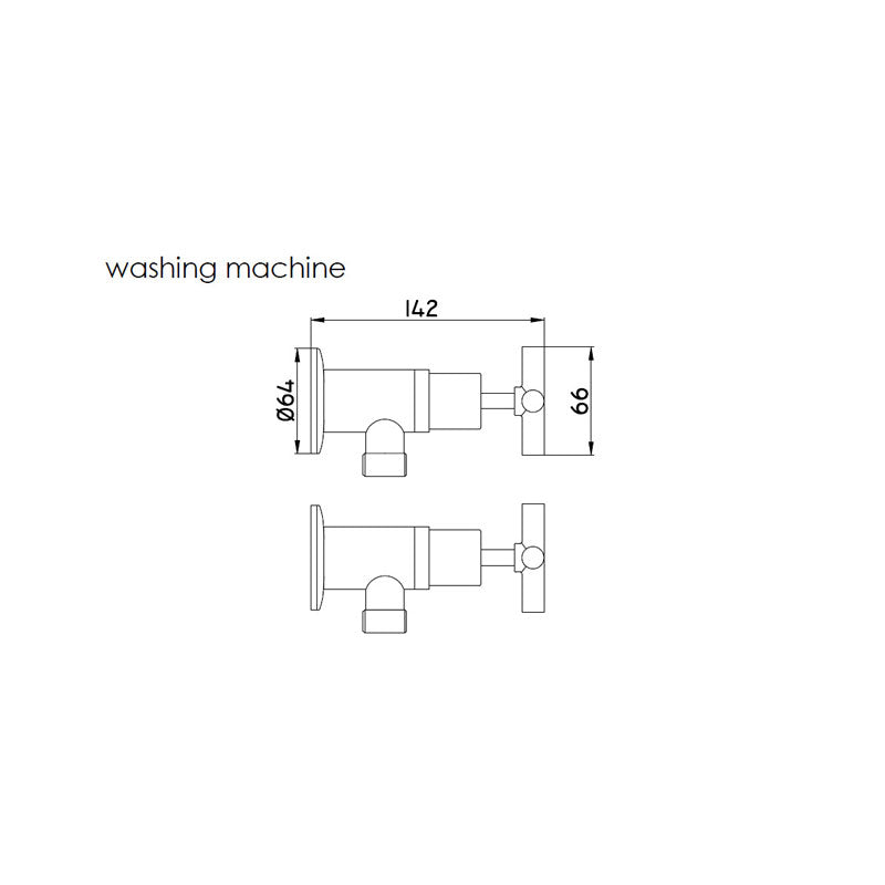 Elson Regatta Washing Machine Taps (Pair) Spec