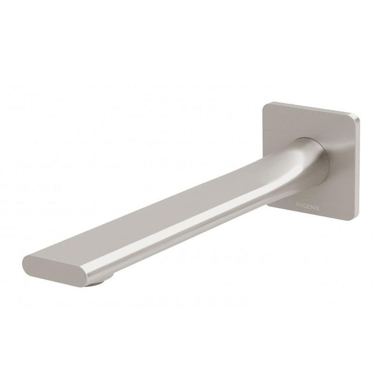 Phoenix Teel Wall Basin Outlet 200mm brushed nickel