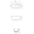 Parisi Ovale 1700 Lucite Acrylic Freestanding Bath Spec

