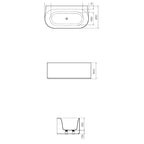 Parisi Ovation 1650 Lucite Acrylic Freestanding Bath Spec