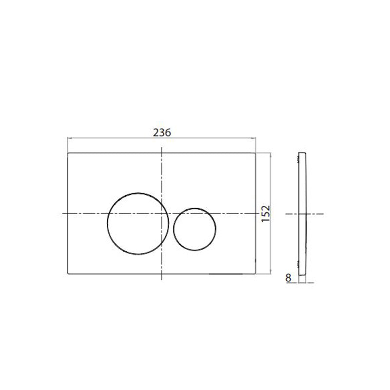 Parisi Mechanical Tondo Push Plate- Matt Black