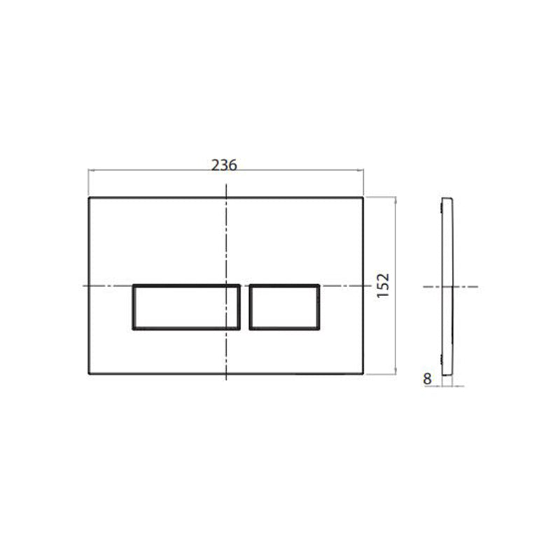 Parisi Mechanical Blade Push Panel- Matt Black