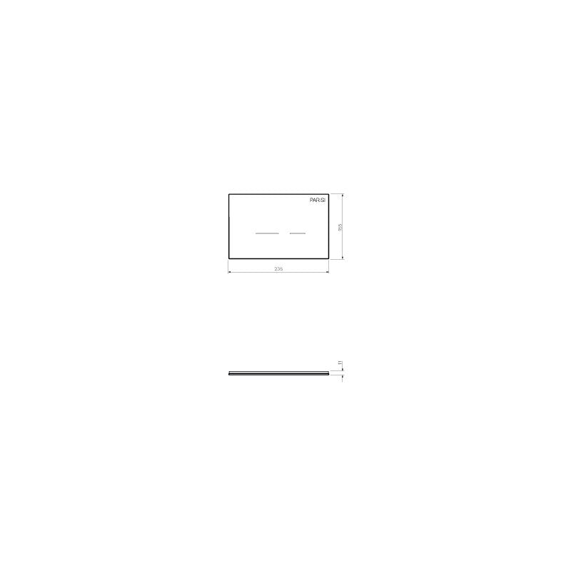 Parisi Blade Sensor Function Flush Panel Black Glass specifications