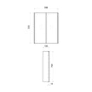 Parisi Blade 600 Mirror Cabinet Stone Grey Specification