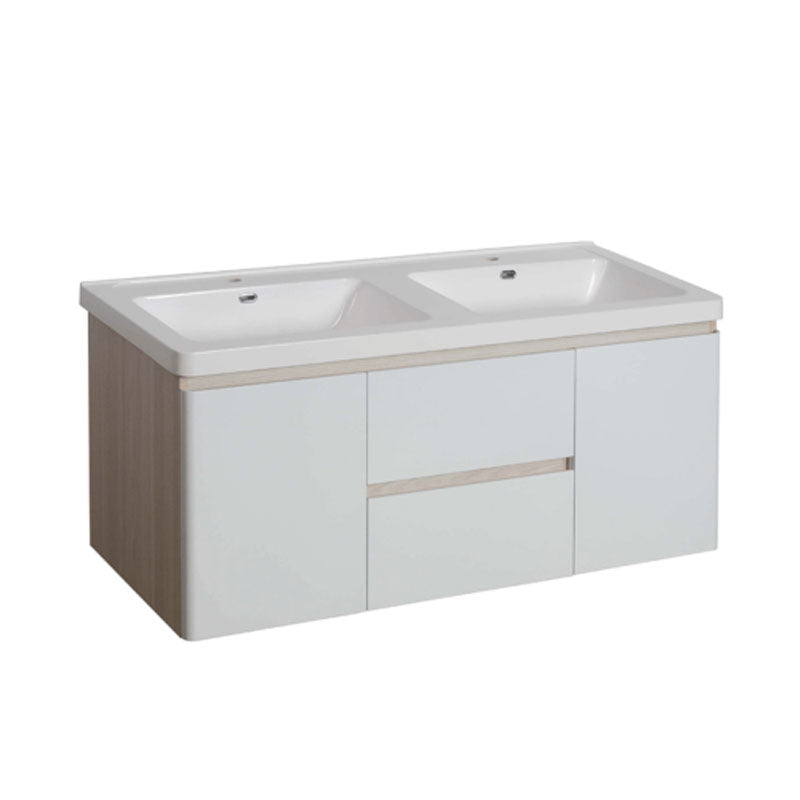 Parisi Lotus Ash 1200 Wall Hung Vanity Twin Basin Top