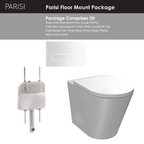 Parisi Linfa Rimless Floor Mount Package with Blade Gloss White Flush Plate