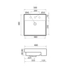 Parisi Quadro 50 Semi Recessed Basin Specification