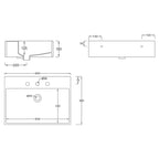 Parisi Quadro 65 Bench Basin Specification