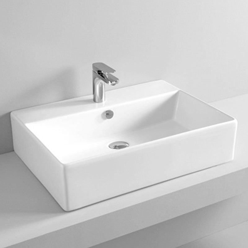 Parisi Quadro 65 Bench Basin - 1 Tap Hole - Gloss White - AC6001/A