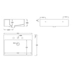 Parisi Quadro 65 Wall Basin Specification